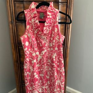 Taylor Hot Pink and White Dress